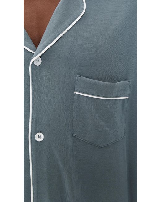 Eberjey Blue William Long Pajama Set for men