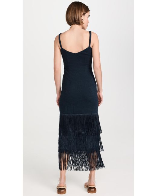 Saylor Blue Eliette Fringe Knit Midi Dress
