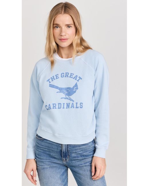 The Great White The Shrunken Sweatshirt W/ Perched Cardinal Graphic