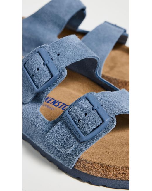 Birkenstock Blue Arizona Soft Footbed Sandals for men