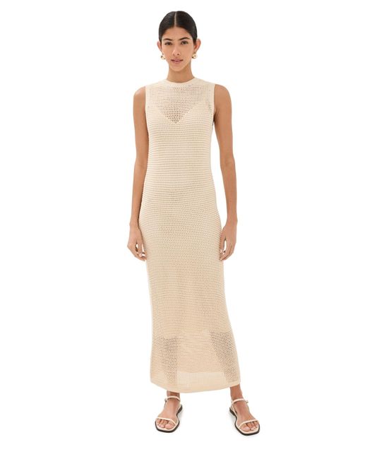 Reformation Multicolor Camille Open Knit Maxi Dress