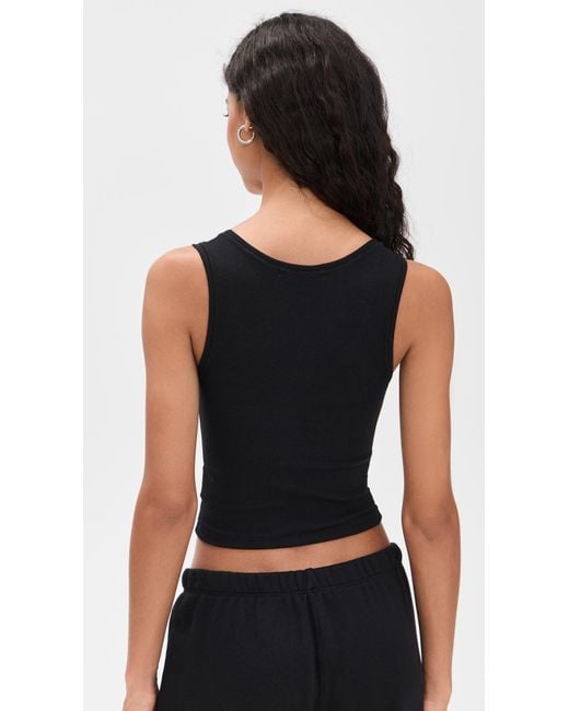ÉTERNE Black Square Neck Tank