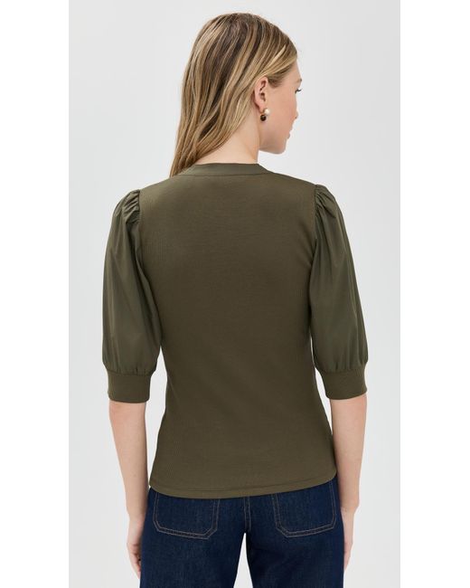Veronica Beard Green Coralee Top