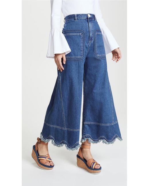 See By Chloé Blue Scallop Jeans
