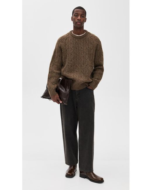 Howlin' By Morrison Brown Cable Guy Sweater for men