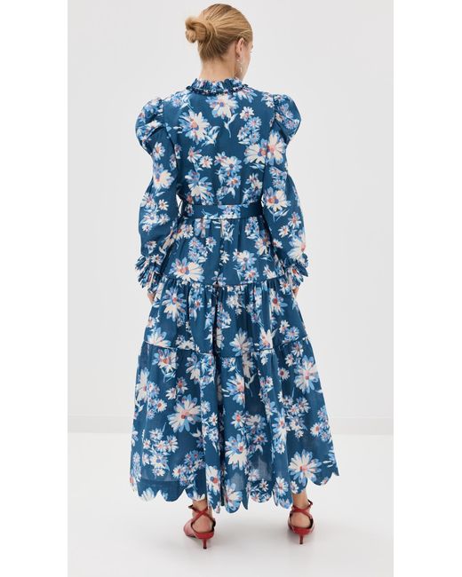 Horror Vacui Blue Fleur Dress