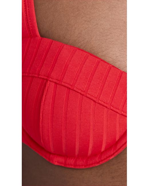 Solid & Striped Red Lilo Bikini Top