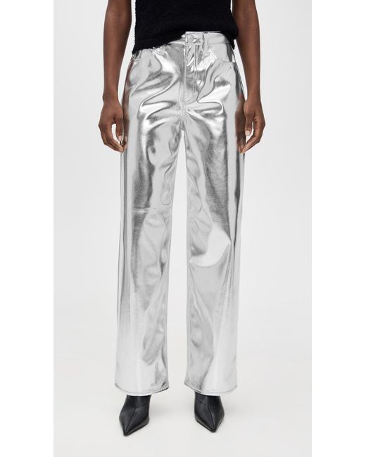 Rag & Bone Black Logan Faux Leather Wide Leg Pants