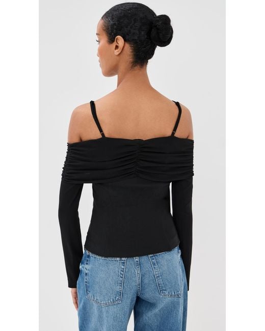 Jonathan Simkhai Black Hazel Top