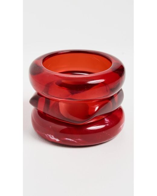 Luv Aj Red The Formentera Bangle Set