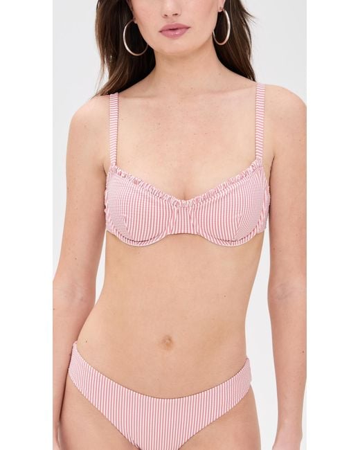 Onia Pink Marilyn Bikini Top