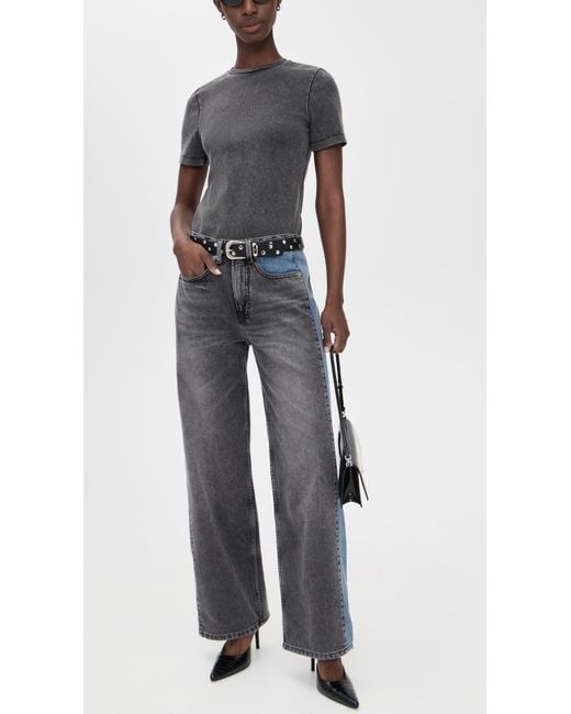 GOOD AMERICAN Black Good Standard Baggy Jeans