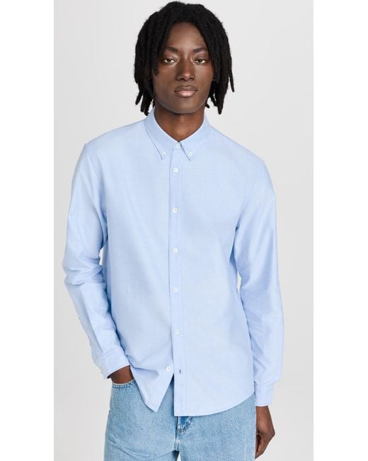 A.P.C. Blue A. P.C. Oxford Button Down for men