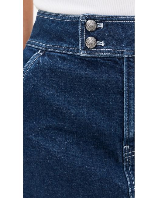 Veronica Beard Blue Bowen Mini Skirt