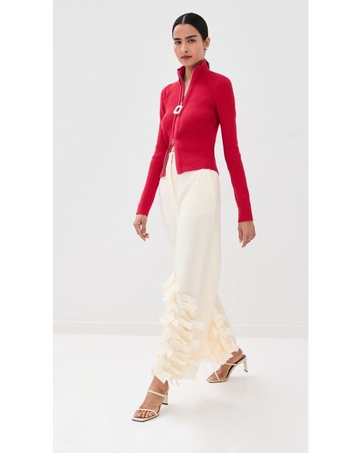 A.W.A.K.E. MODE Natural A. W.A. K.E. Mode Rectangle Fringe Culottes