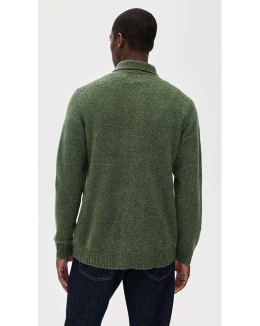 NN07 Green Lee Full Button Cardigan for men