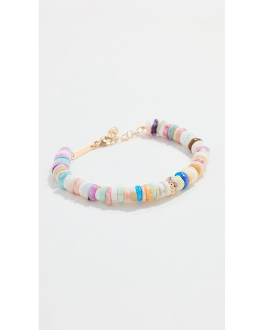 Zoe Chicco Multicolor 14k Light Tone Mixed Color Opal Beads Bracelet