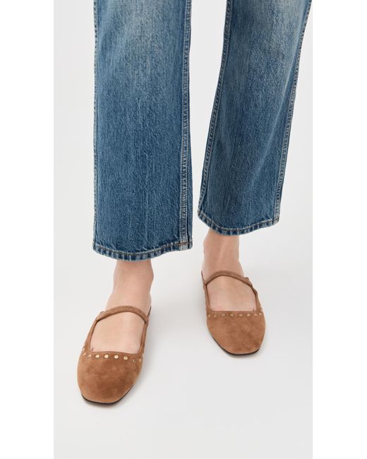 Madewell White The Greta Ballet Flat Mule