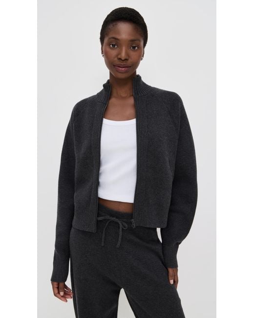 Lunya Blue Cottonsilk Bomber Zip Up