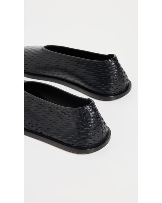 Proenza Schouler Black Square Perforated Slippers