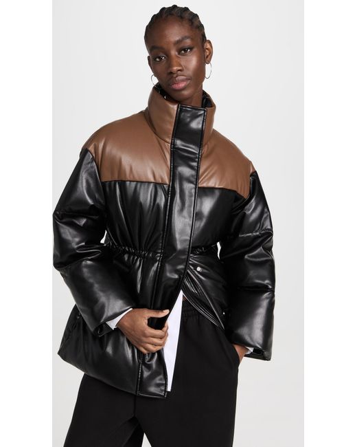 Stand Studio Milani Faux Leather Coat in Black Lyst