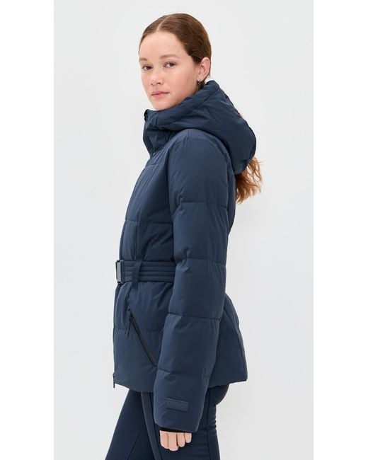 Halfdays Blue Hedy Belted Puffer Jacket