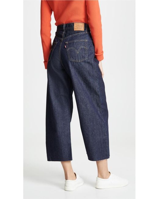 Levi's Ribcage Pleated Crop Jeans in Blue | Lyst Levi's Ribcage Pleated Crop Jeans in Blue | Lyst