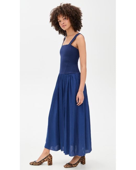 La Ligne Knit Tank Top Dress With Skirt in Blue | Lyst