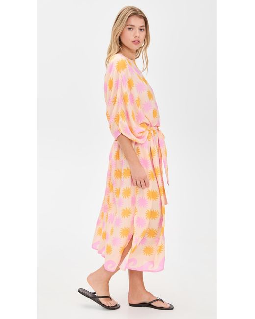 Sundress Orange Cora Caftan