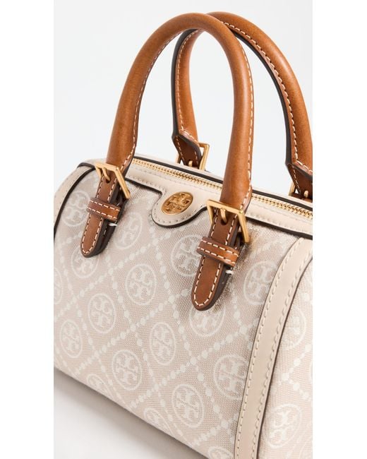 Tory Burch White T Monogram Petite Barrel Bag