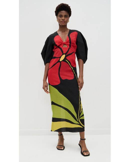 Cala De La Cruz Red Gaia Dress