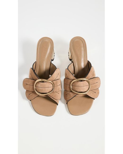 Farm Rio Gray Daisy Heeled Mules