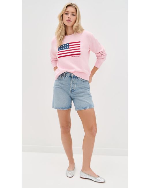 LoveShackFancy Pink Ty Pullover