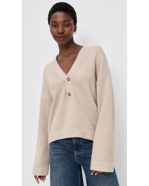 Faherty Brand Natural Jackson V Neck Popover