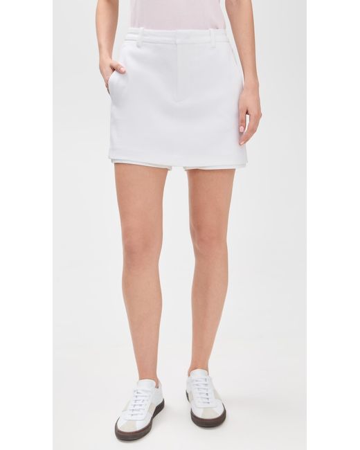 Vince White Mid Rise Tailored Skort