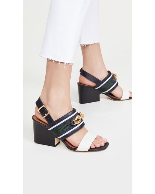 Tory burch discount black heel sandals