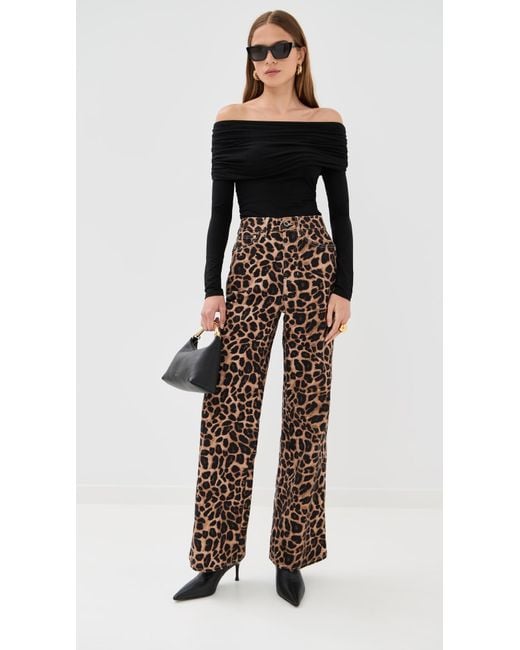 Veronica Beard Black Taylor High Rise Wide Leg Jeans