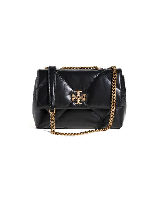 Tory Burch Black Kira Diamond Quilt Small Convertible Shoulder Bag