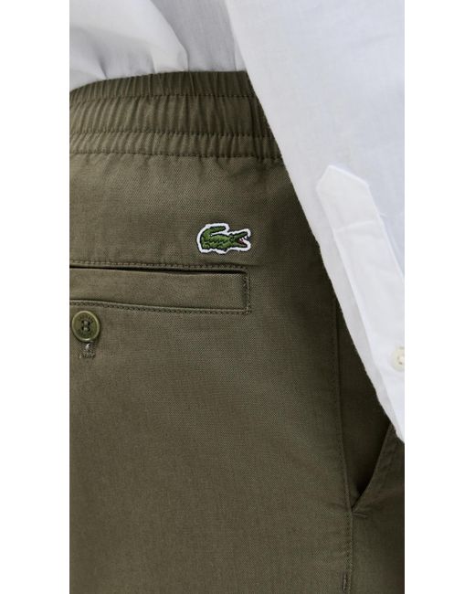 Lacoste Green Regular Fit Pull On Chinos for men