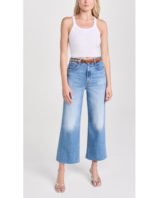 Mother Blue The Maven Fray Ankle Jeans