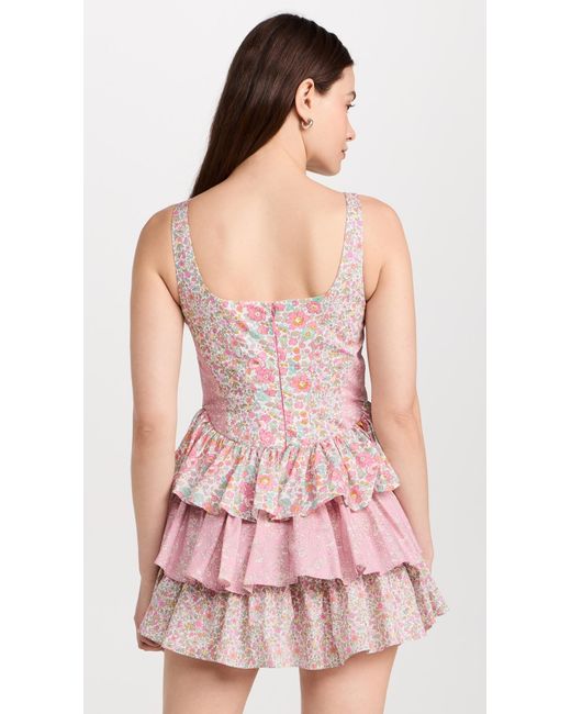 LoveShackFancy Pink Ganetta Dress