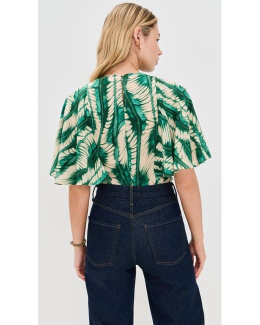 Ulla Johnson Green Ada Top