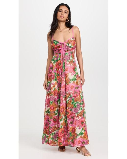 Free People Red Free Peope Dream Weaver Maxi Dress