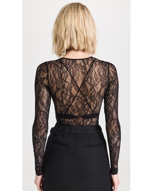 Wardrobe NYC Black Wardrobe. Nyc Lace Thong Bodysuit