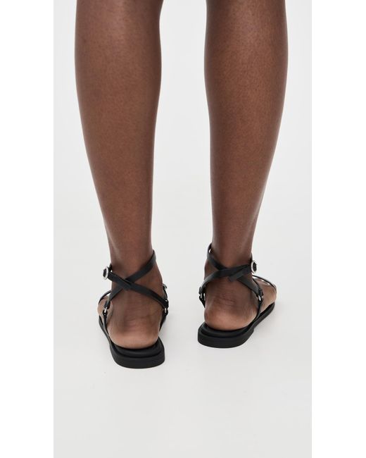 Rag & Bone Black Geo Strappy Ring Sandals