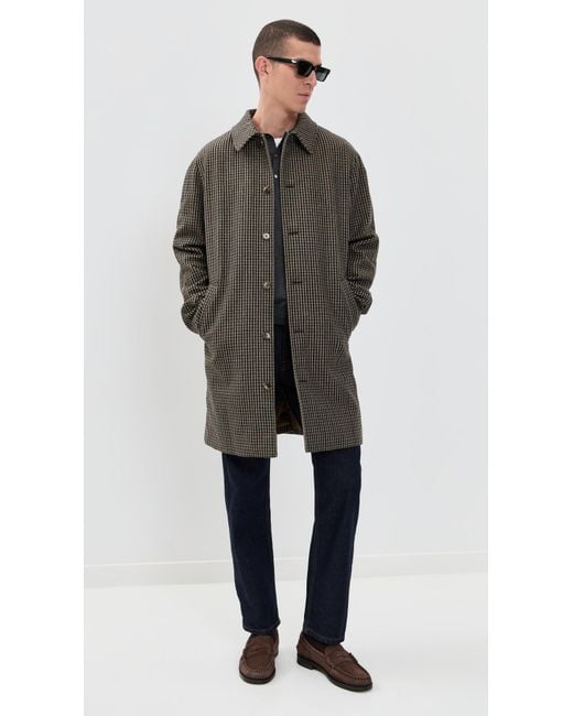 A.P.C. Black A. P.C. Mac Paul Overcoat for men