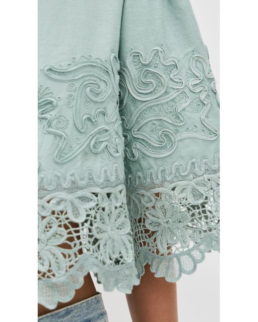 Sea Blue Iyla Soutache Top