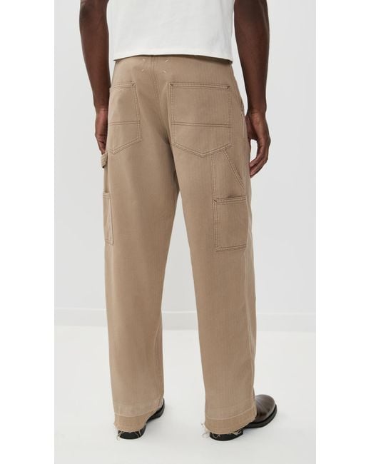 Maison Margiela Natural Canvas Work Pants for men