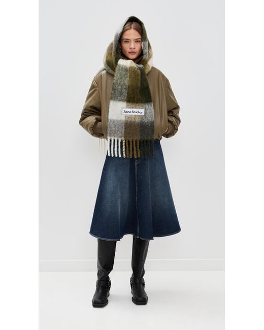Acne Green Vally Solid Scarf