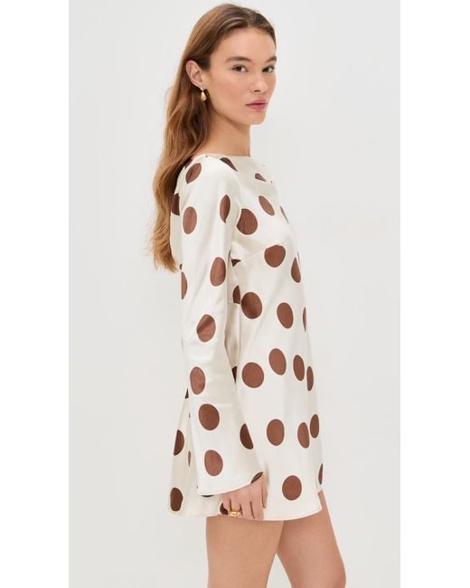 tigre printed mini dress Free People Tigre Printed Mini Dress in Natural